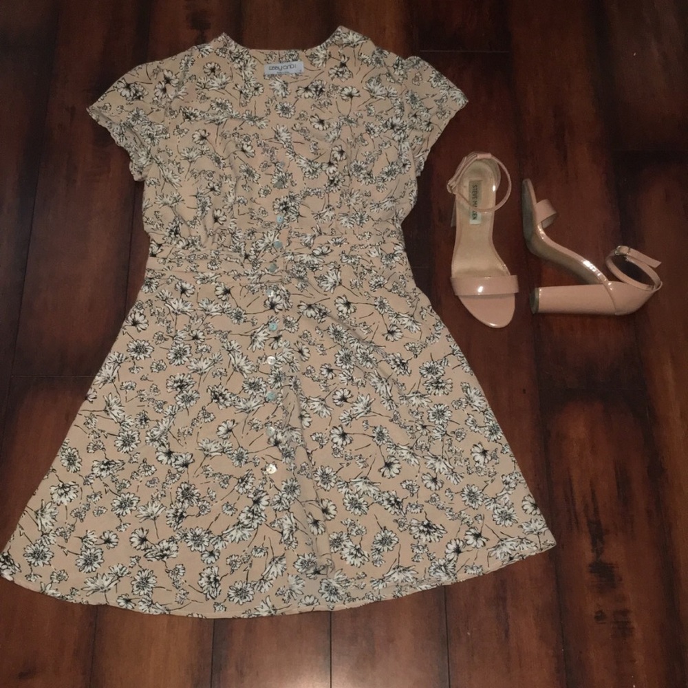 Boutique Button Down Floral Dress